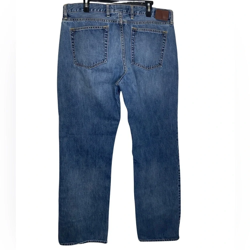 GAP Straight Leg Jeans (Size:38x34, Color:Blue)
